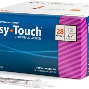 Easy Touch U-100 Insulin Syringes - Individually wrapped 28G 1 CC